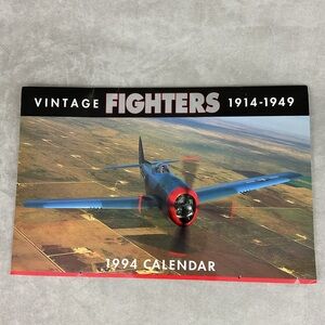 Vintage 1914-1949 Military fighter planes 1994 calendar US history aviation